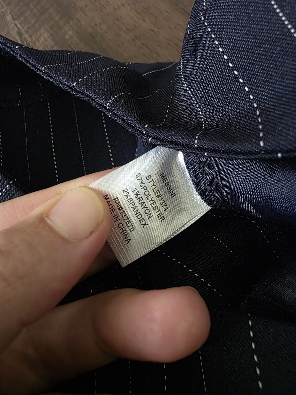 Messini Women’s Size 8 Navy Pinstripe Bootcut Dress Pants Career Office Y2K - Picture 4 of 6